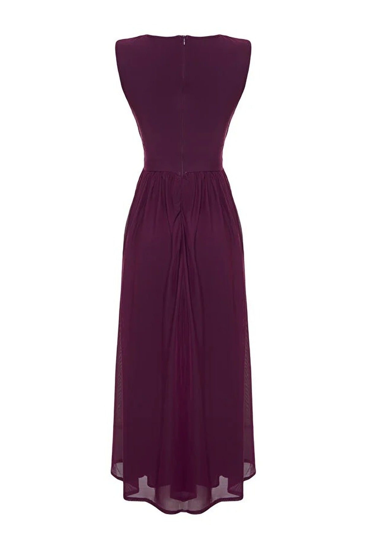 Flowy Tulle Dress with A-Line and Cut Out Detail