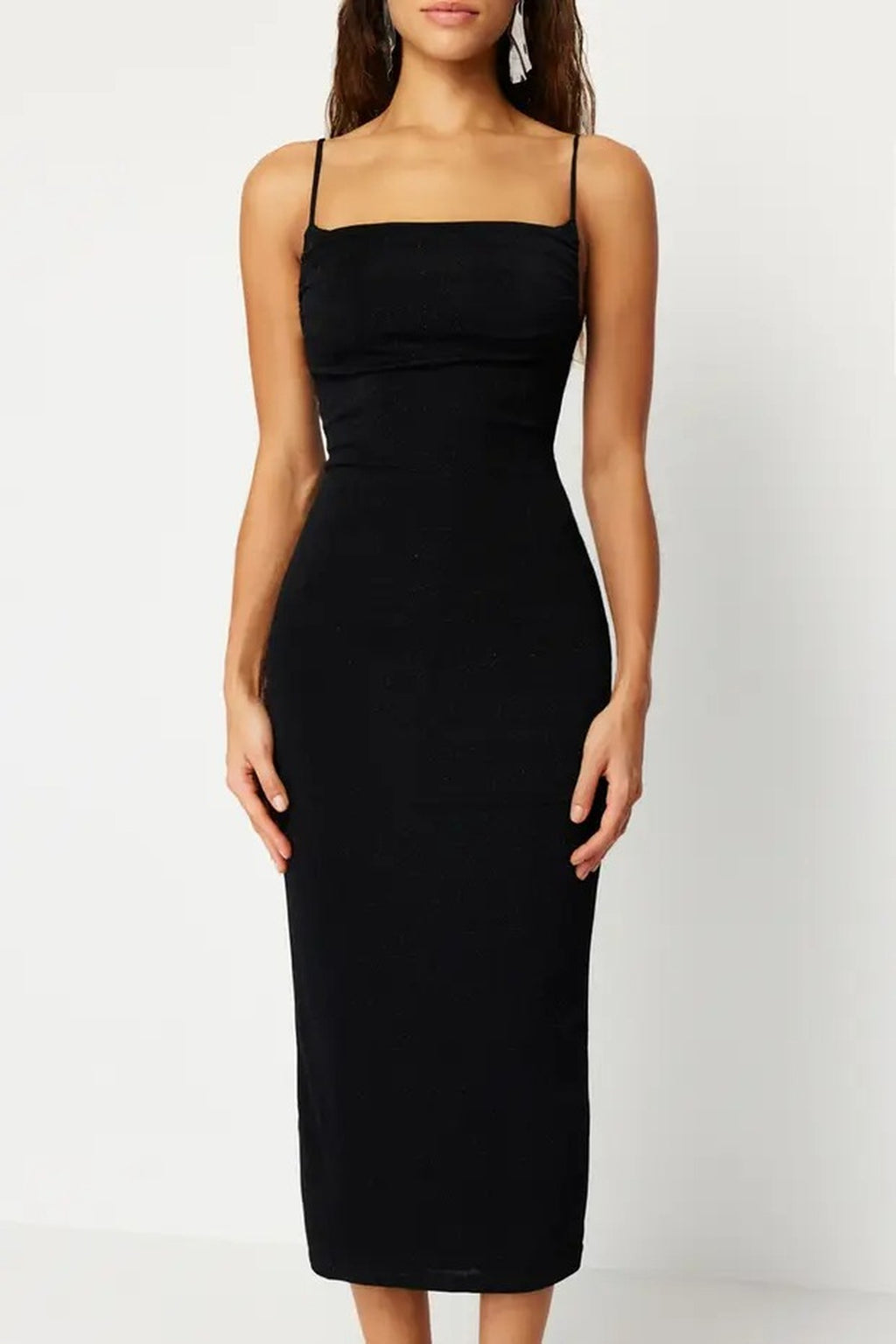 Sparkle Strapless Bodycon Maxi Evening Dress
