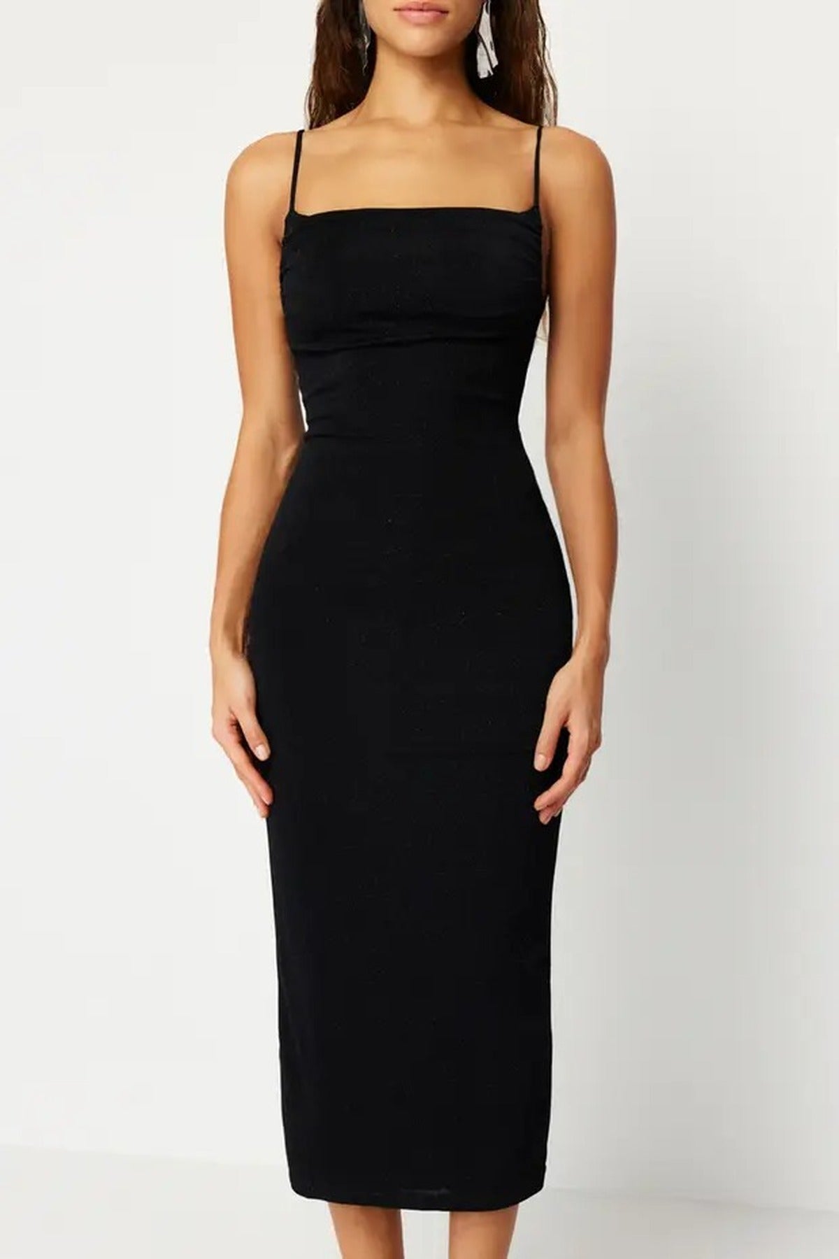 Sparkle Strapless Bodycon Maxi Evening Dress