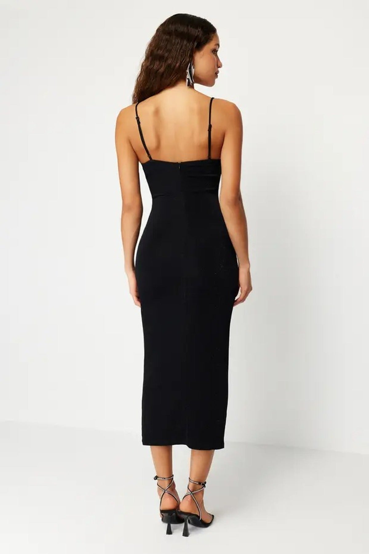 Sparkle Strapless Bodycon Maxi Evening Dress