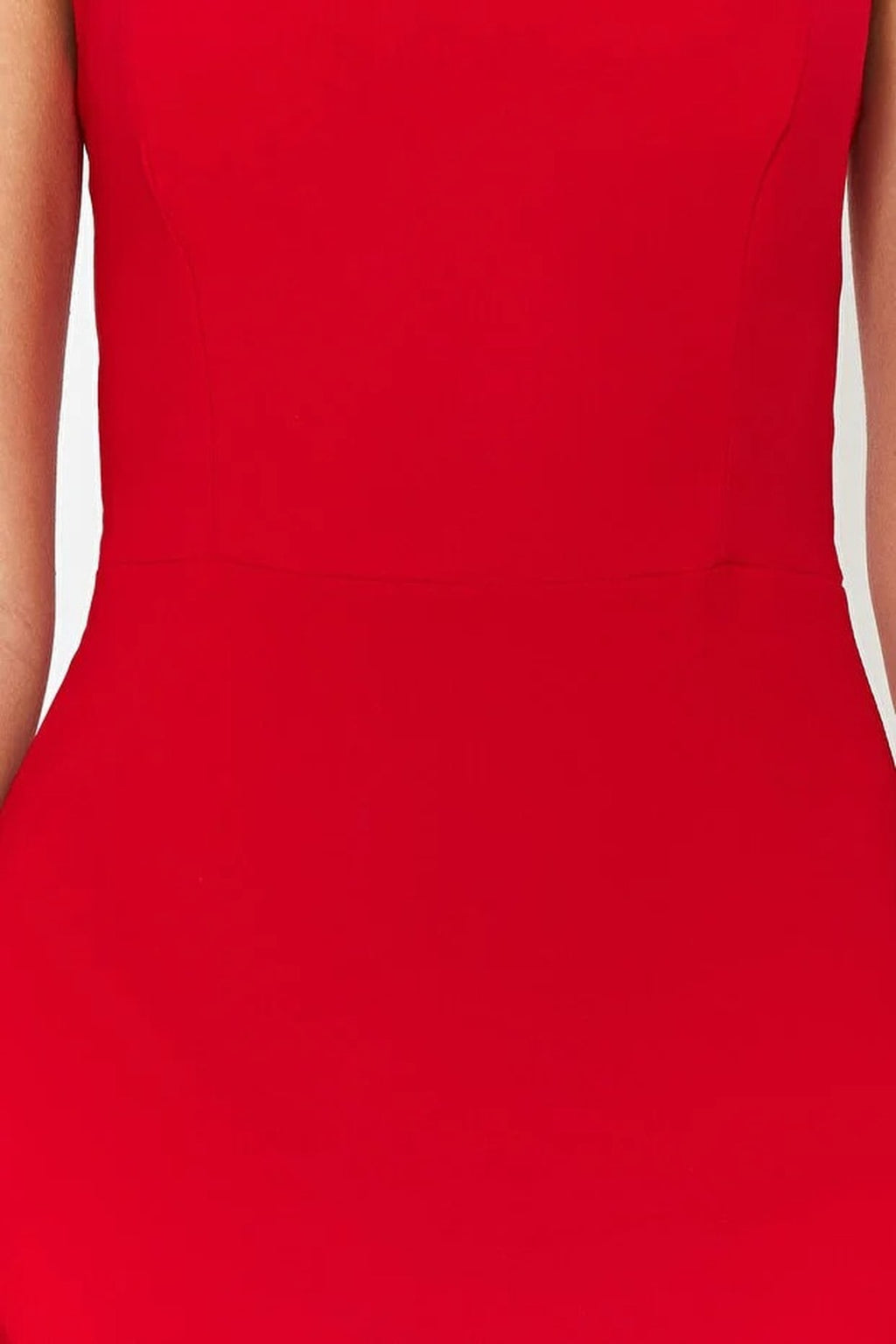 Body-Fitting Midi Woven Dress with Slit Detail