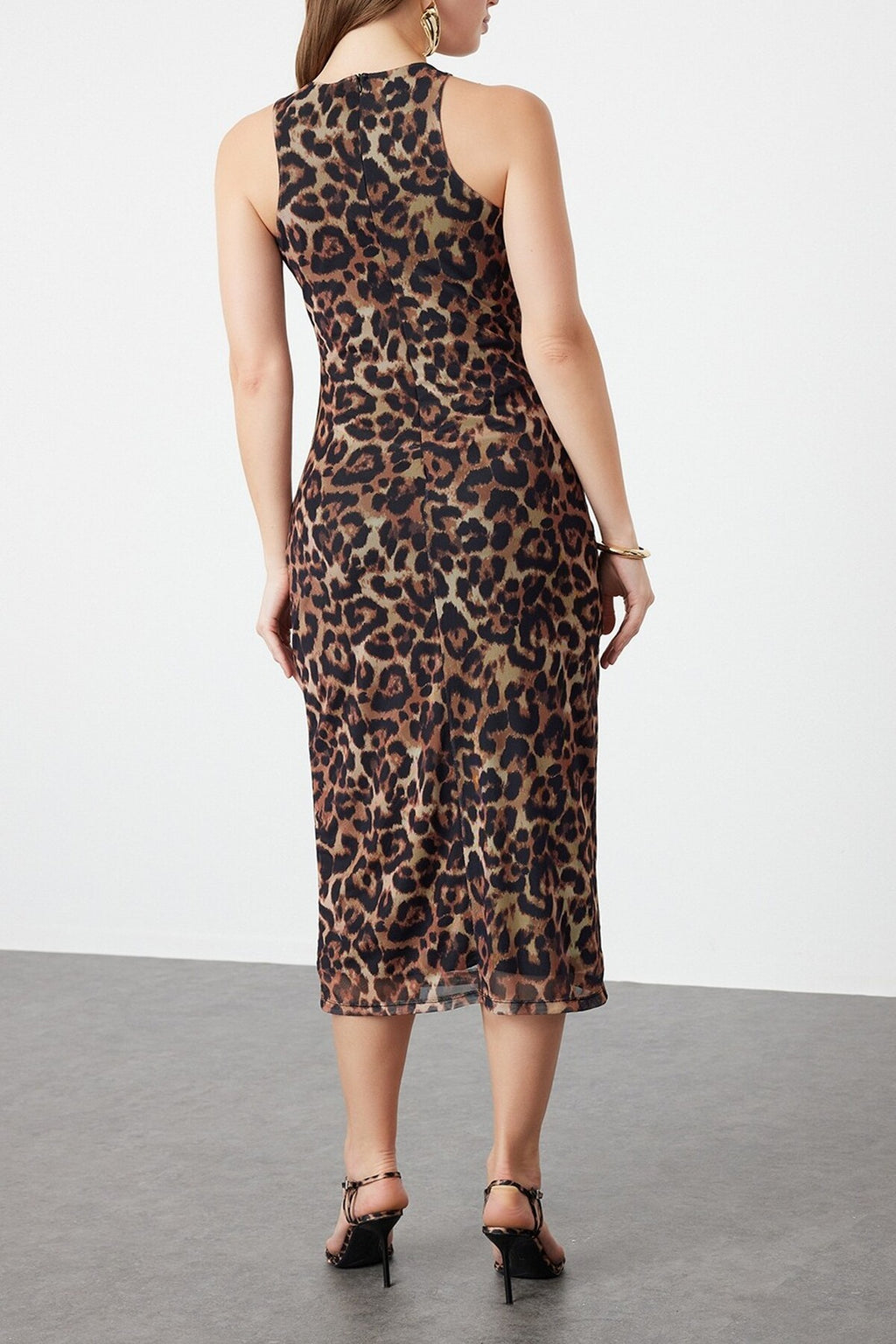 Knitted Tulle Elegant Evening Dress