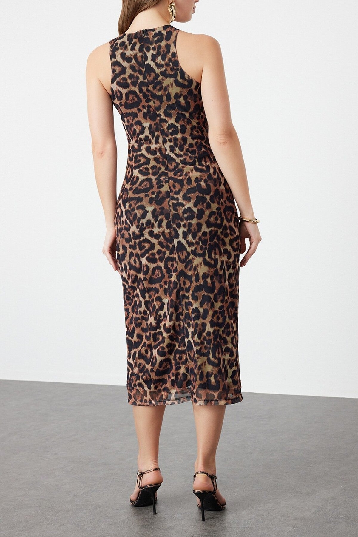 Knitted Tulle Elegant Evening Dress