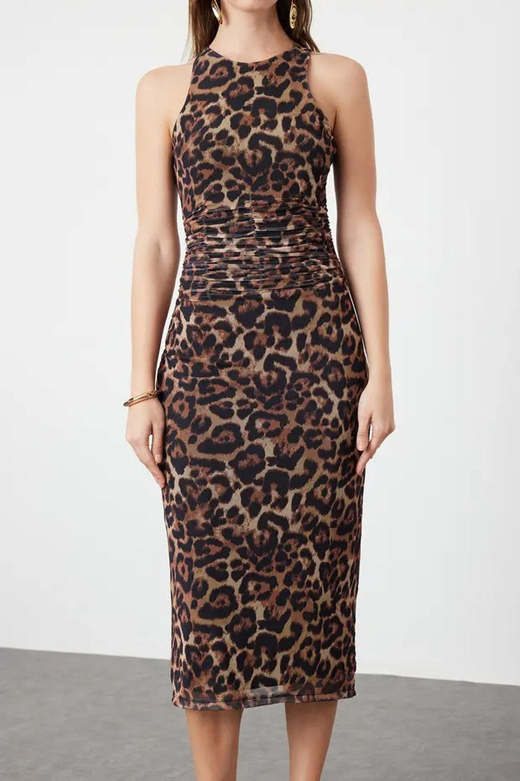 Knitted Tulle Elegant Evening Dress