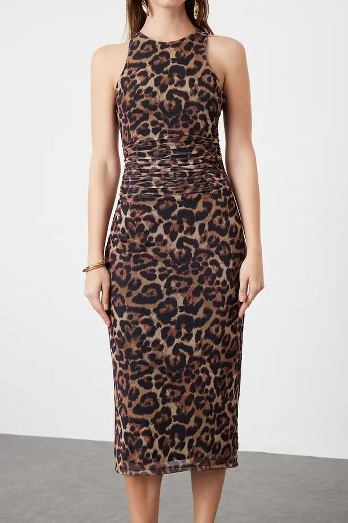 Knitted Tulle Elegant Evening Dress