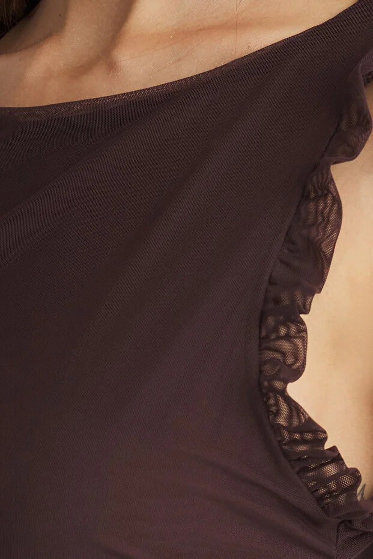 Lined Tulle Knit Bodysuit