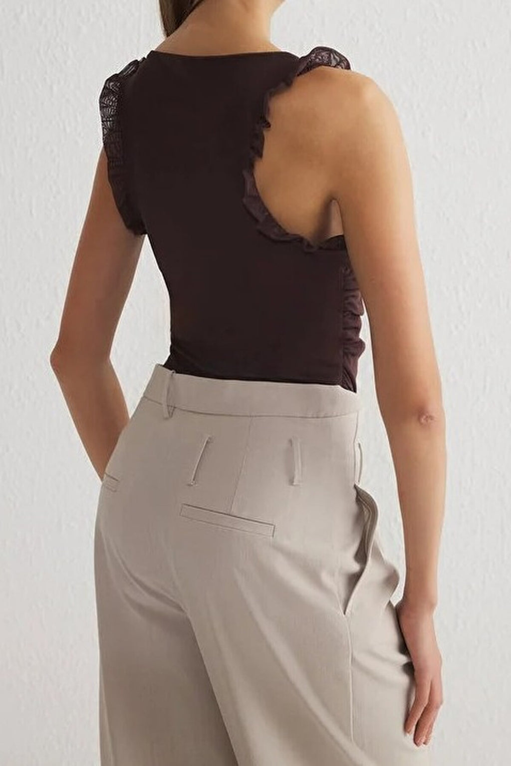 Lined Tulle Knit Bodysuit