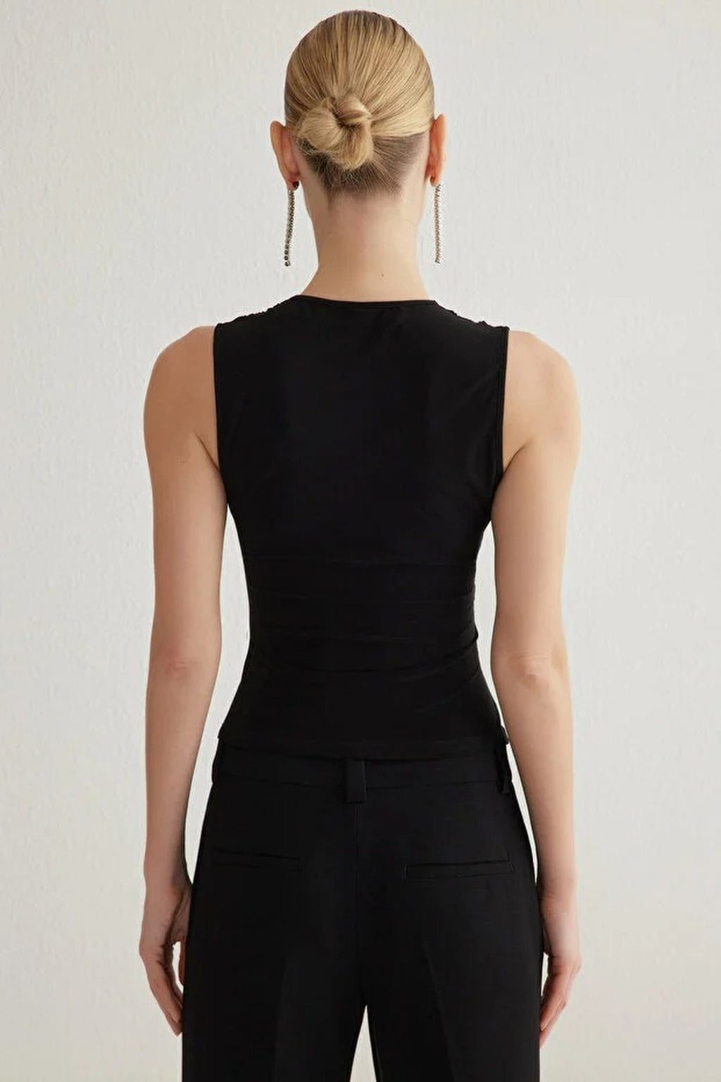 Drape Detail Knitted Blouse