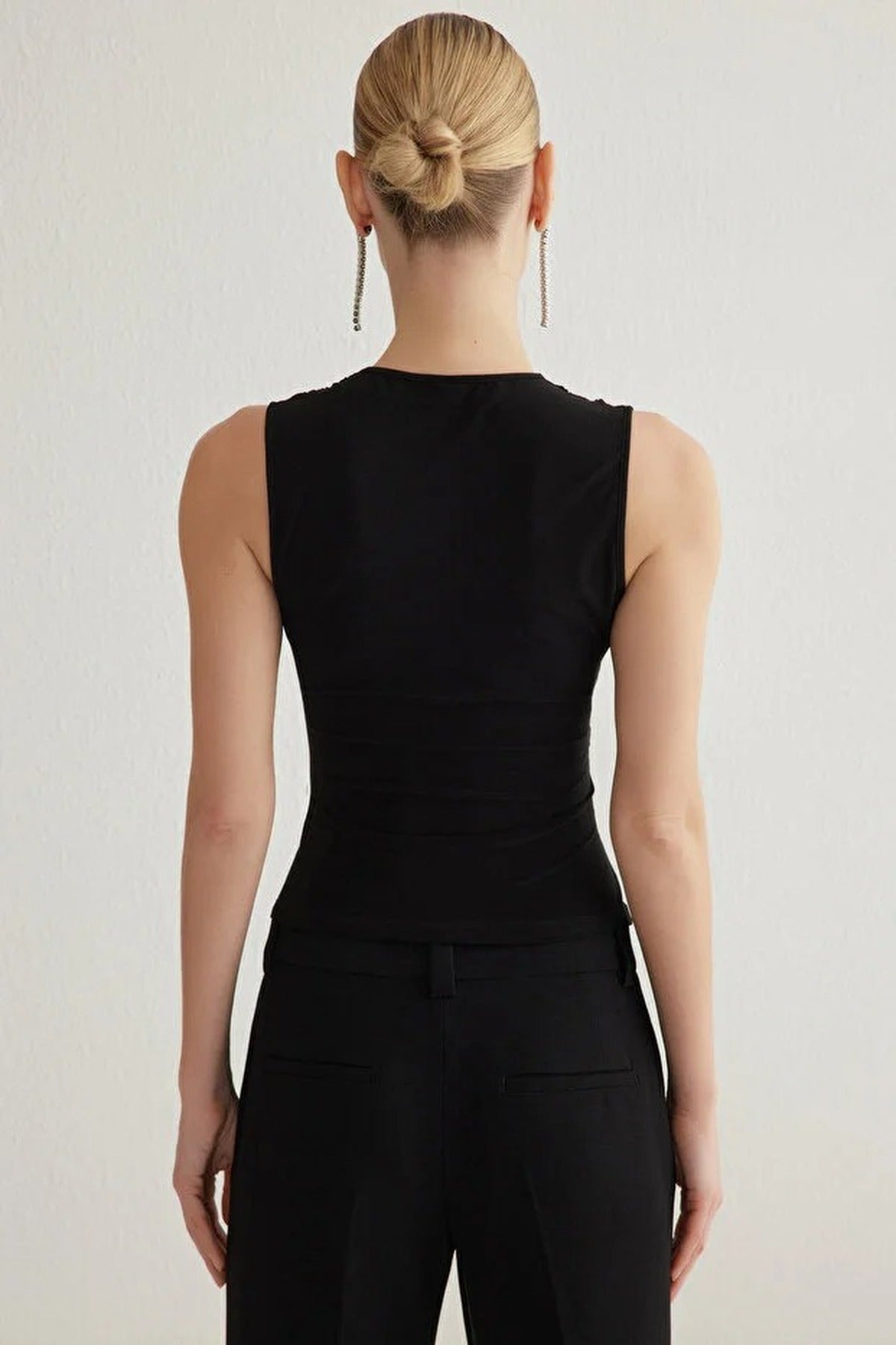 Drape Detail Knitted Blouse