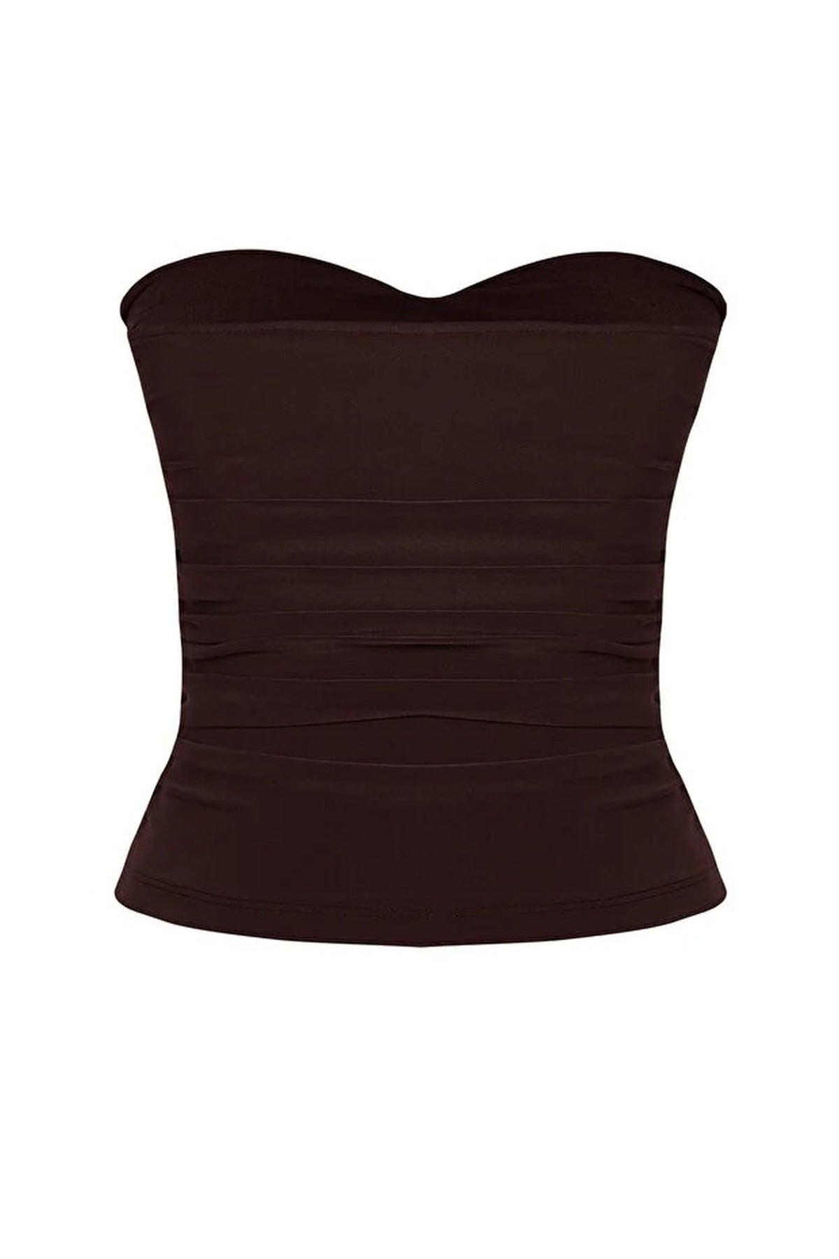 Strapless Knitted Elegant Blouse with Accessory Details