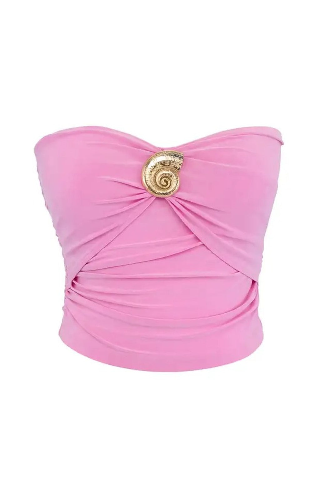 Strapless Knitted Elegant Blouse with Accessory Details