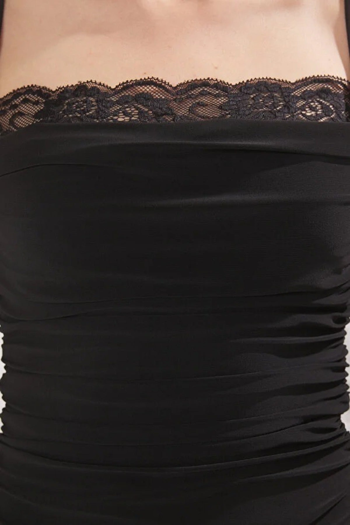 V-Neck Elegant Knitted Blouse with Lace Details