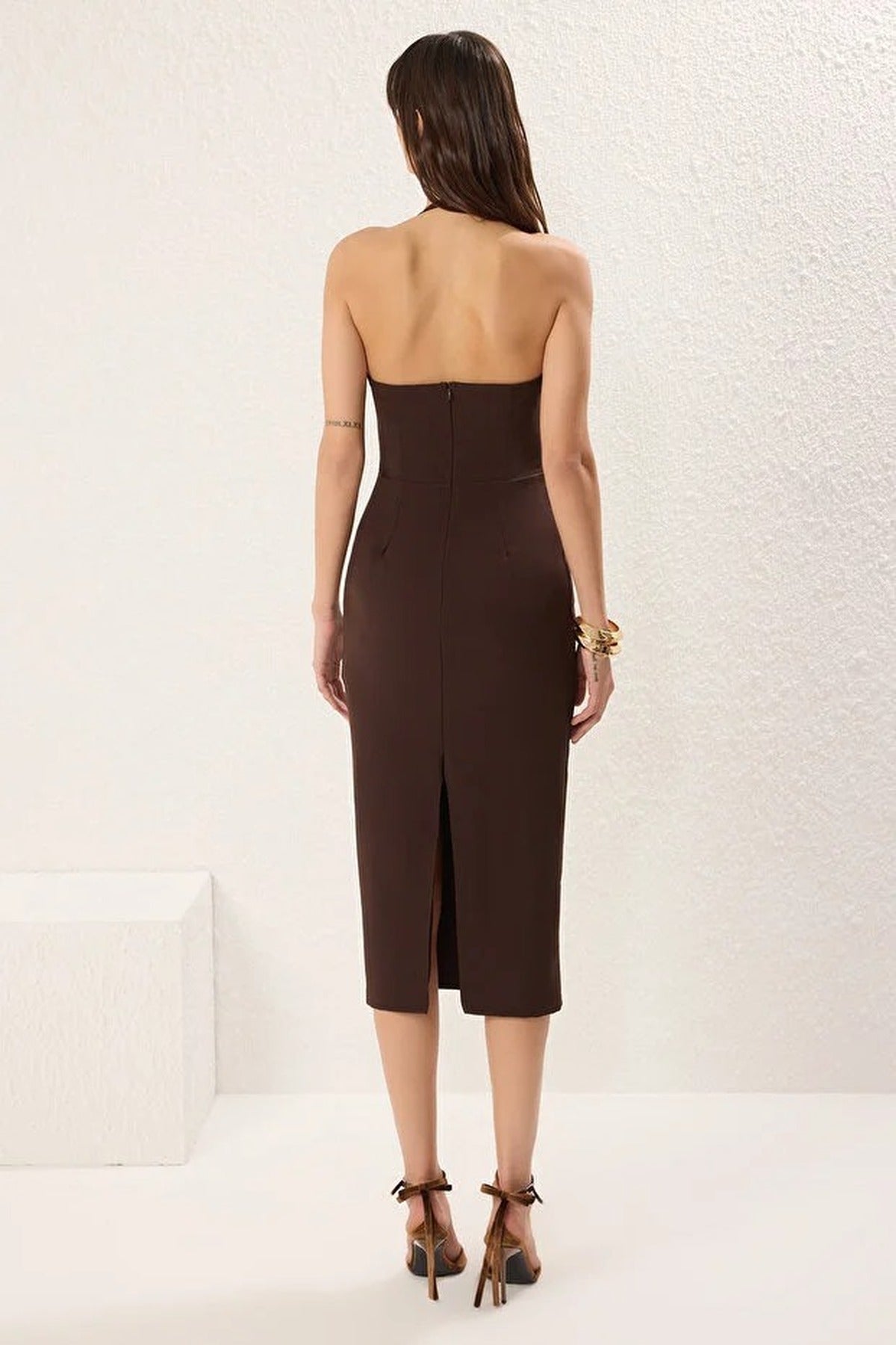 Accessory Detailed Woven Dress