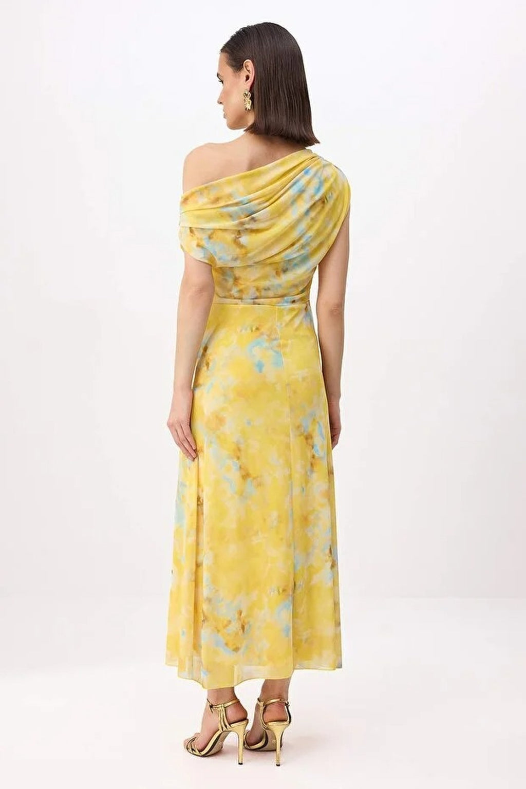 Floral Straight Knitted Tulle Maxi Dress