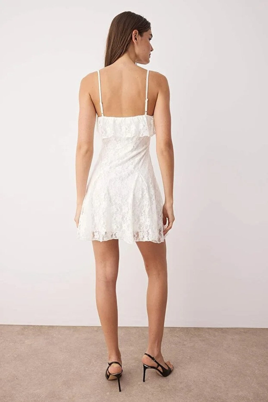 A-line Lined Strappy Mini Dress