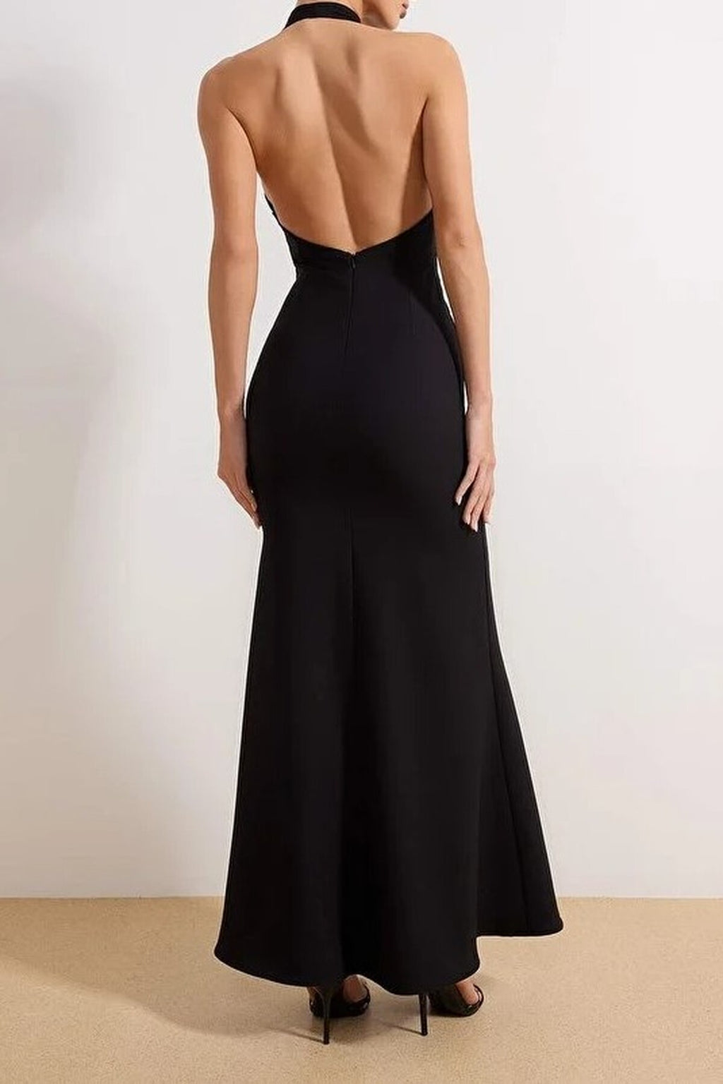 Sequin Detail Woven Maxi Evening Dress