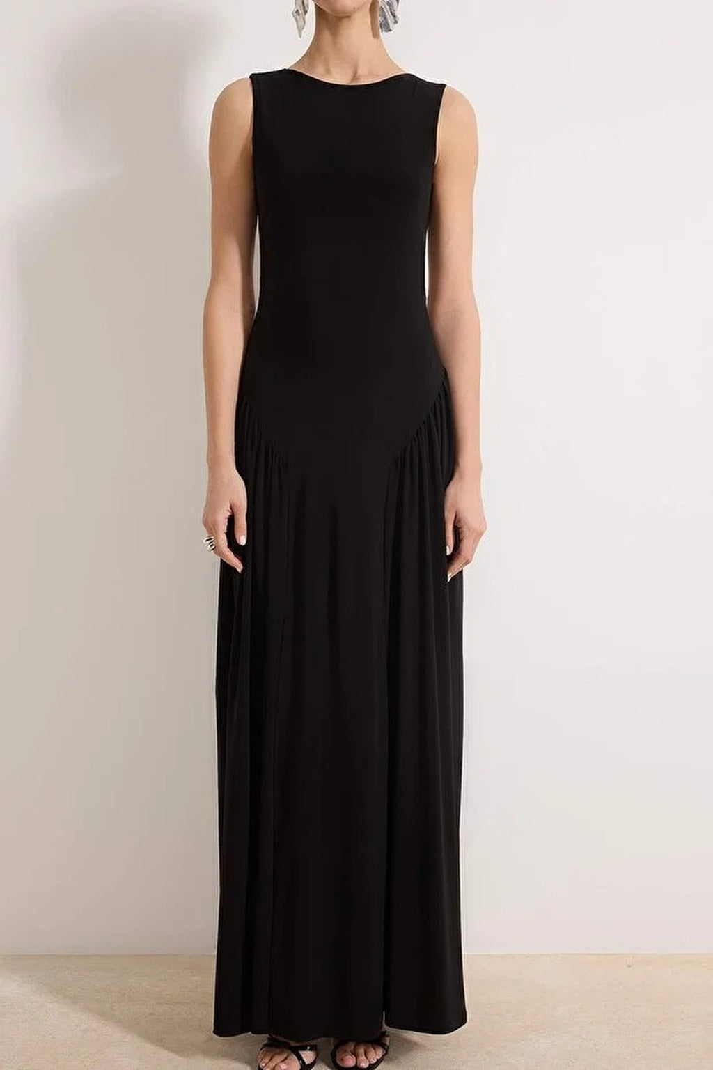 Back Detail Knitted Maxi Evening Dress