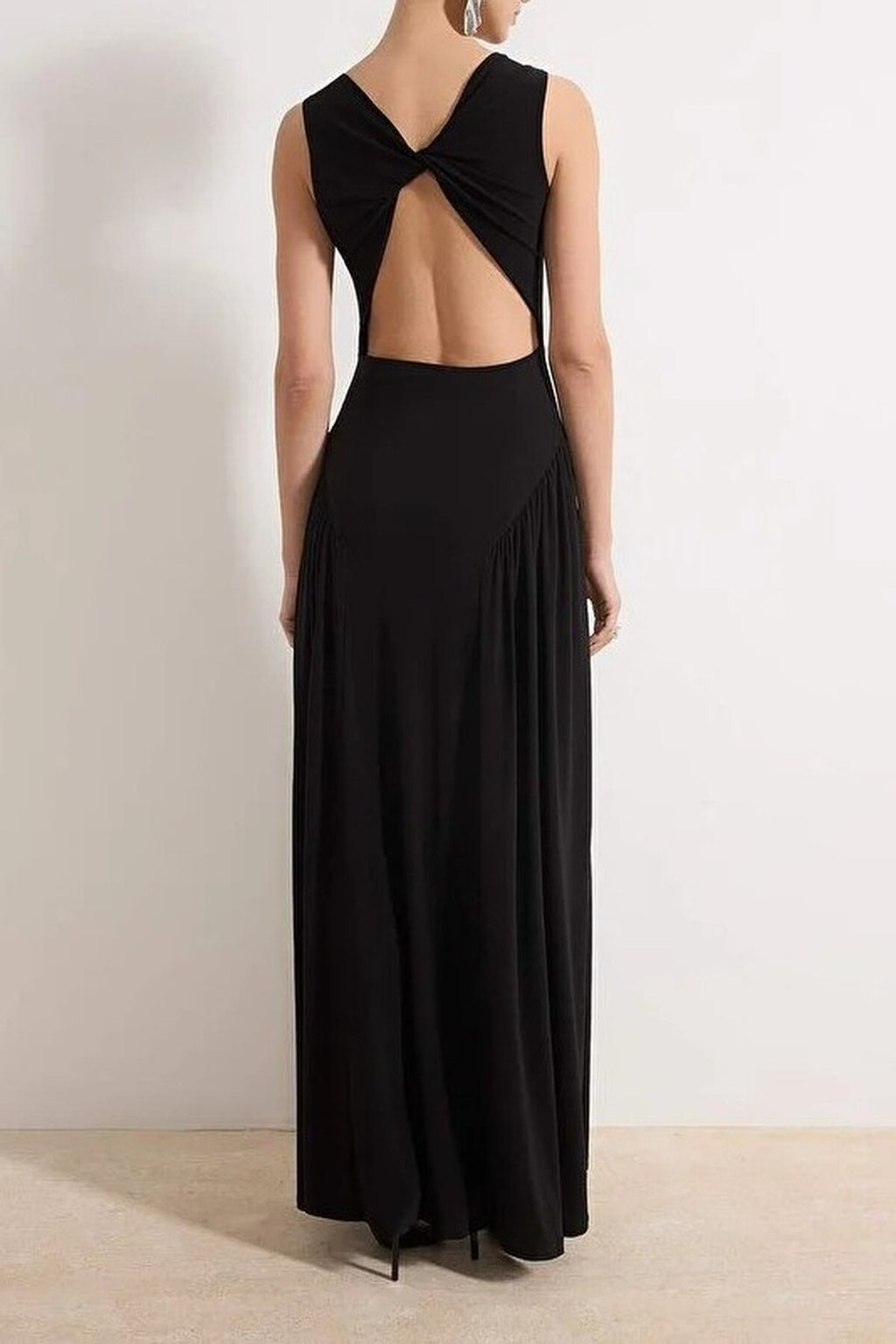 Back Detail Knitted Maxi Evening Dress