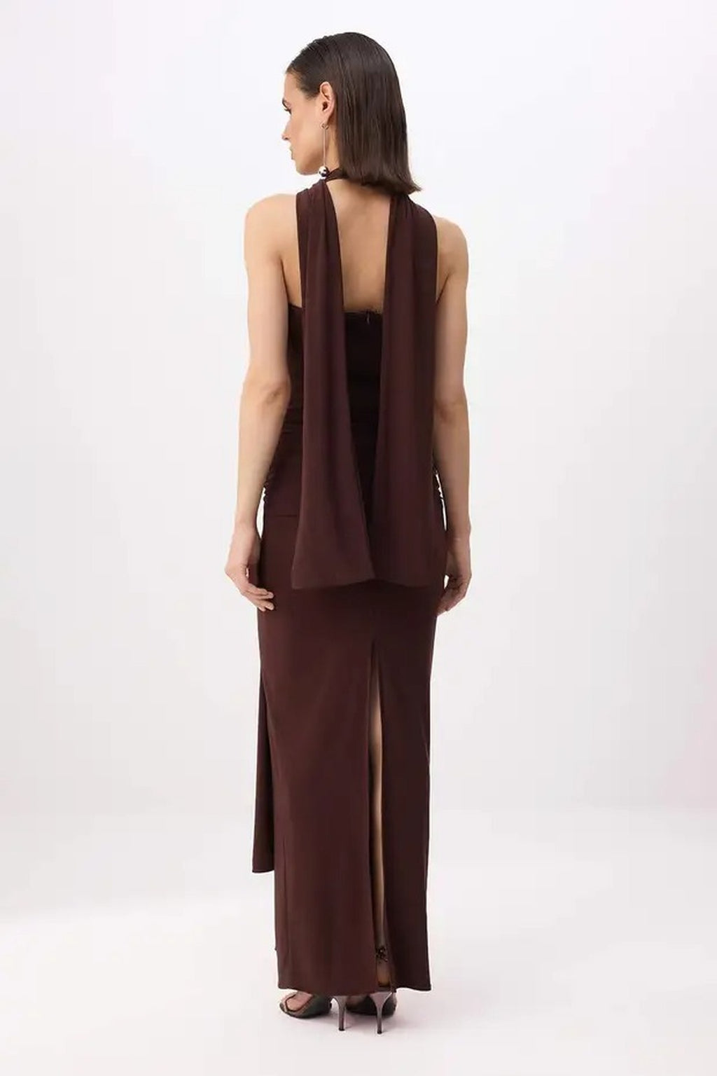 Fular Neck Tie Detail Maxi Dress