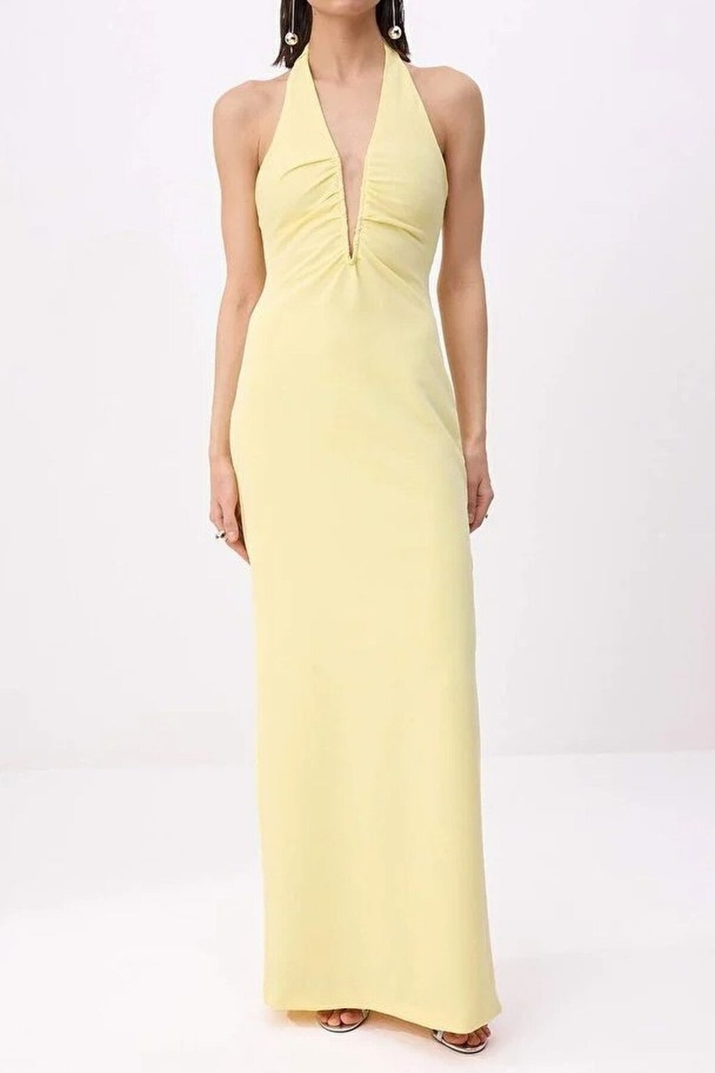 V-Neck Woven Maxi Dress
