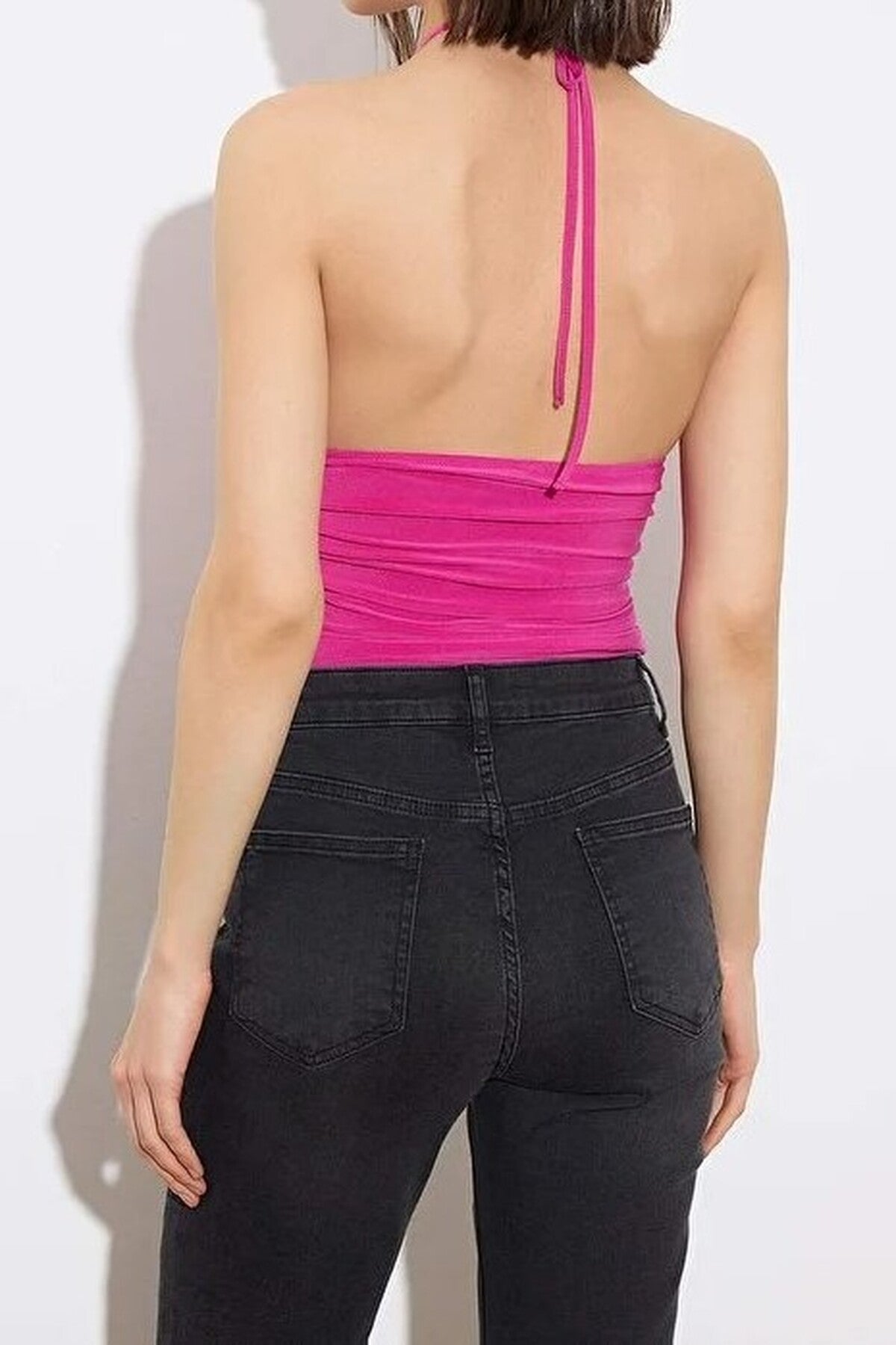 Accessory Detail Ruched Party Bodysuit