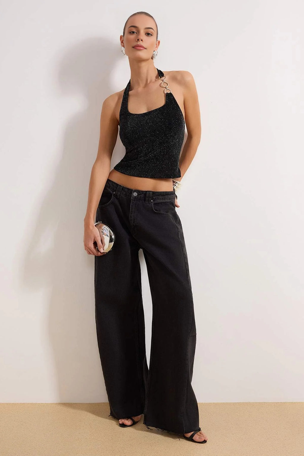 Square Neck Sleeveless Embellished Party Blouse