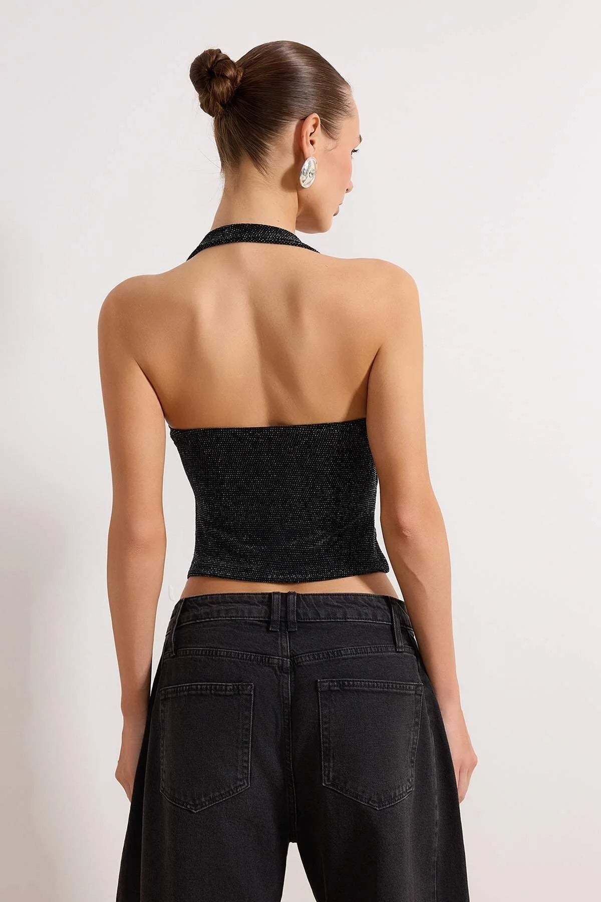 Square Neck Sleeveless Embellished Party Blouse
