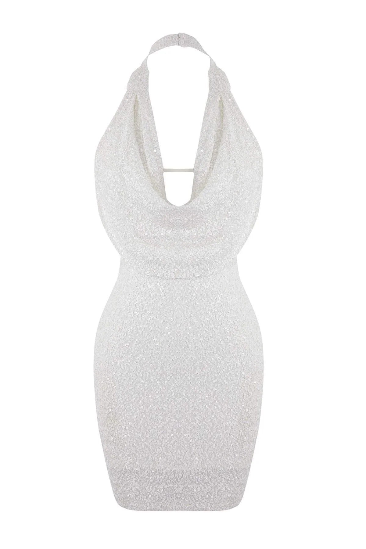Degaje Neck Sleeveless Bodycon Mini Dress