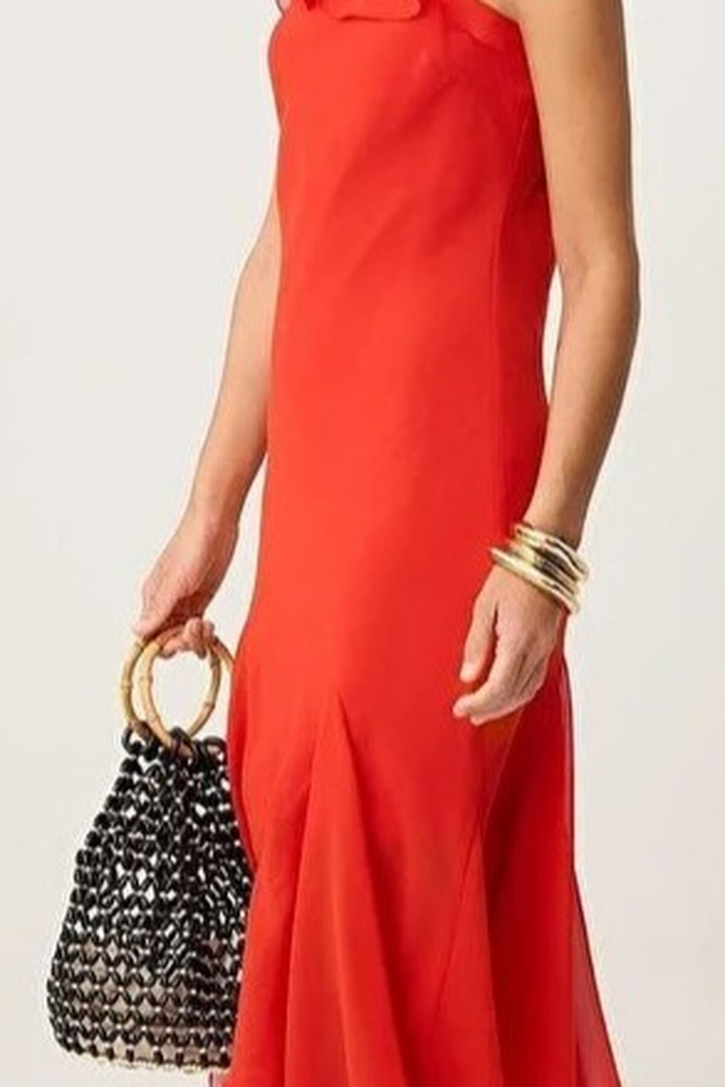 Abstract Pattern Chiffon Midi Lined Party Dress