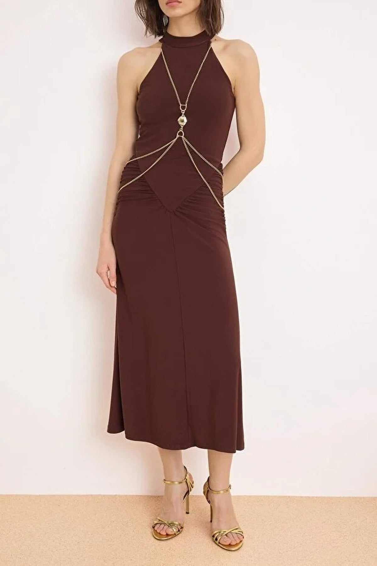 Evening Dress with Accessory Details