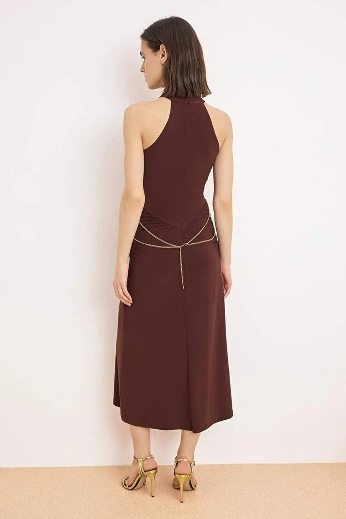 Evening Dress with Accessory Details