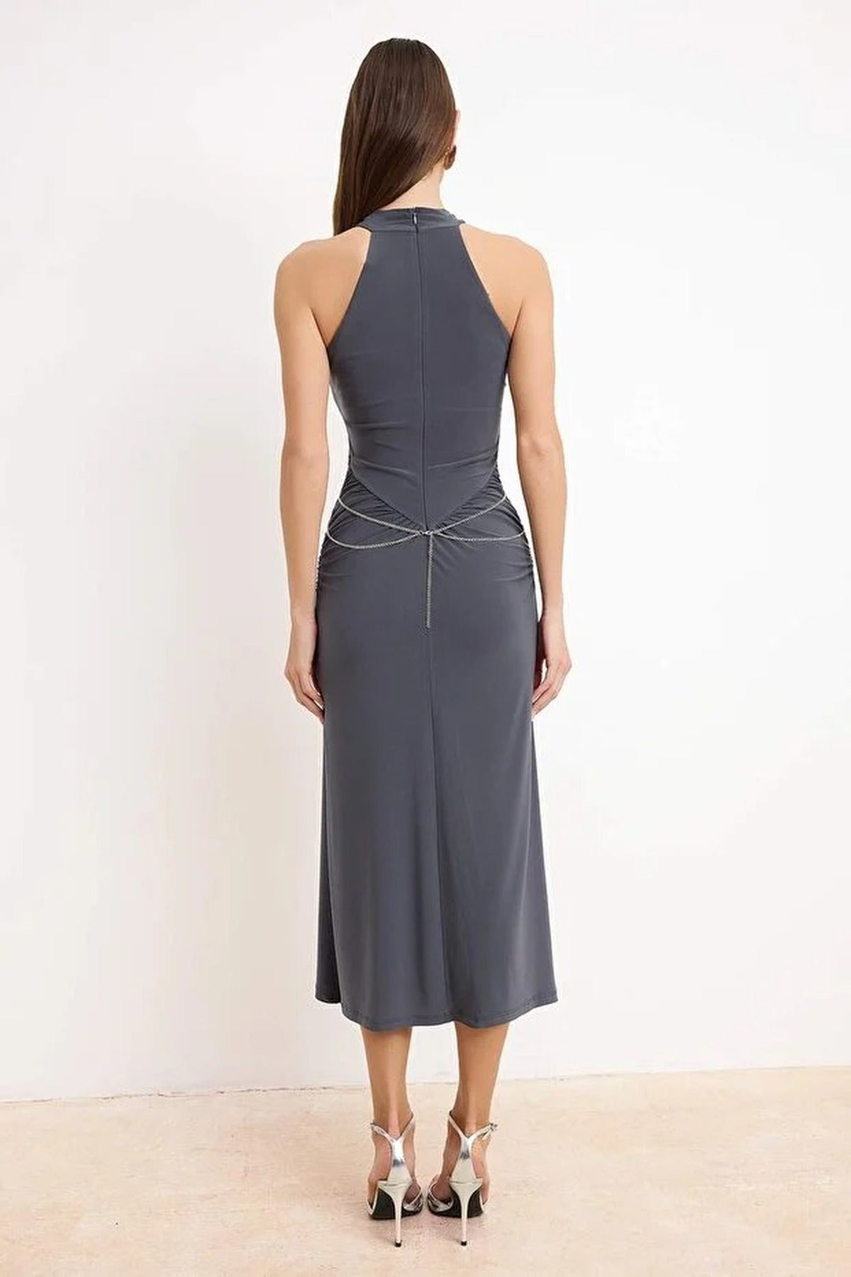 Evening Dress with Accessory Details