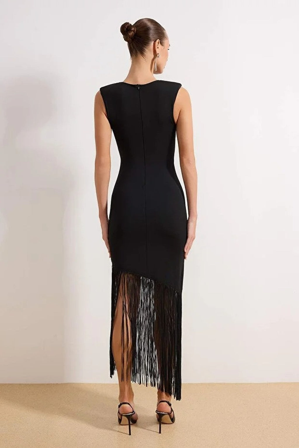 Tassel Detail Knitted Evening Dress
