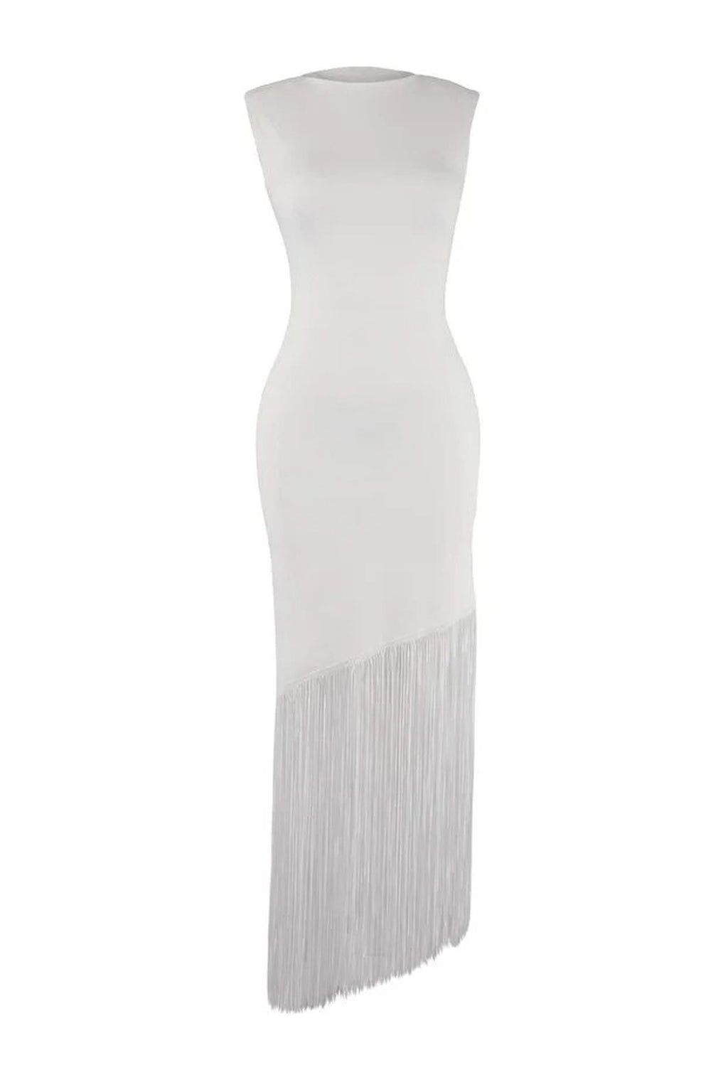 Tassel Detail Knitted Evening Dress