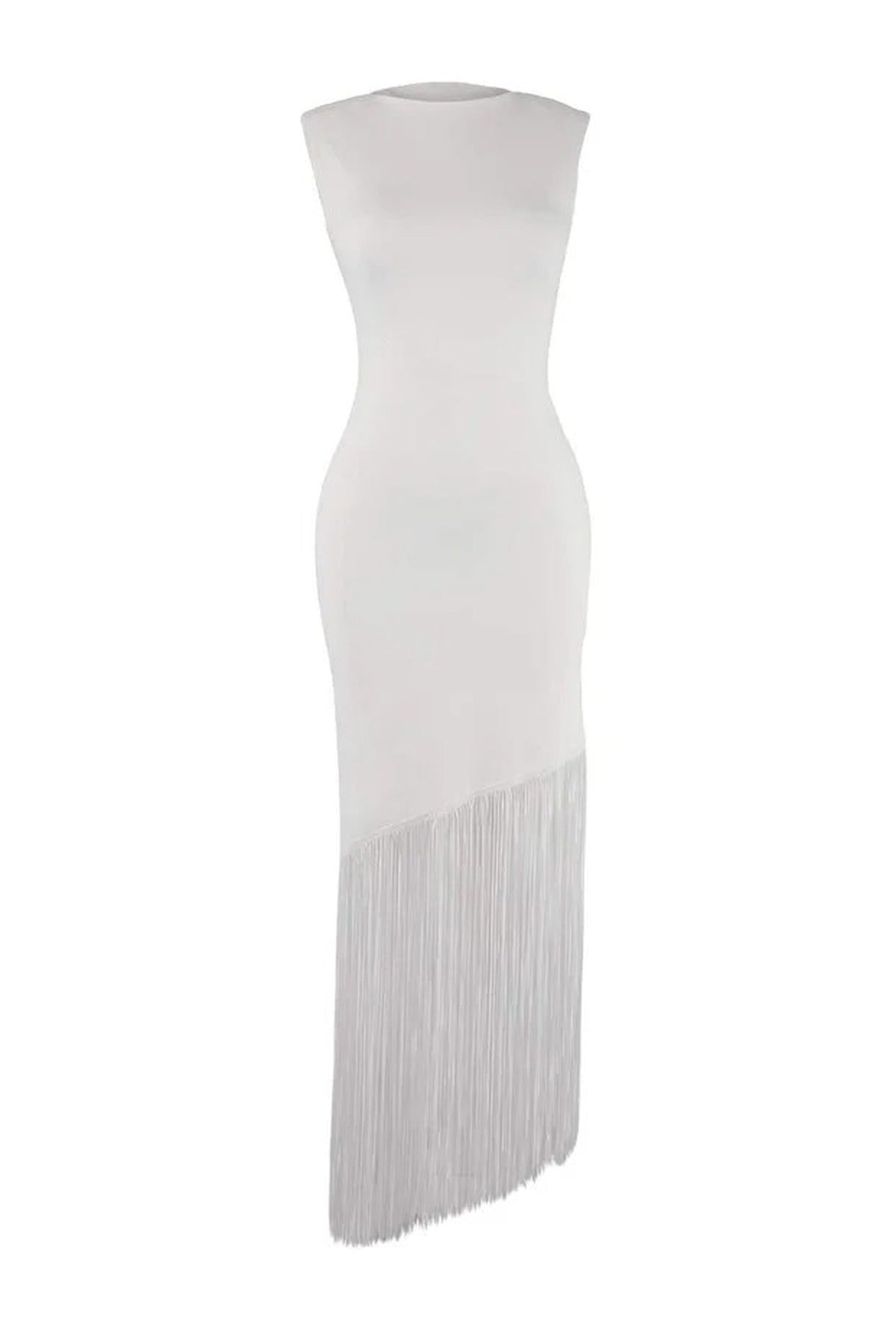 Tassel Detail Knitted Evening Dress