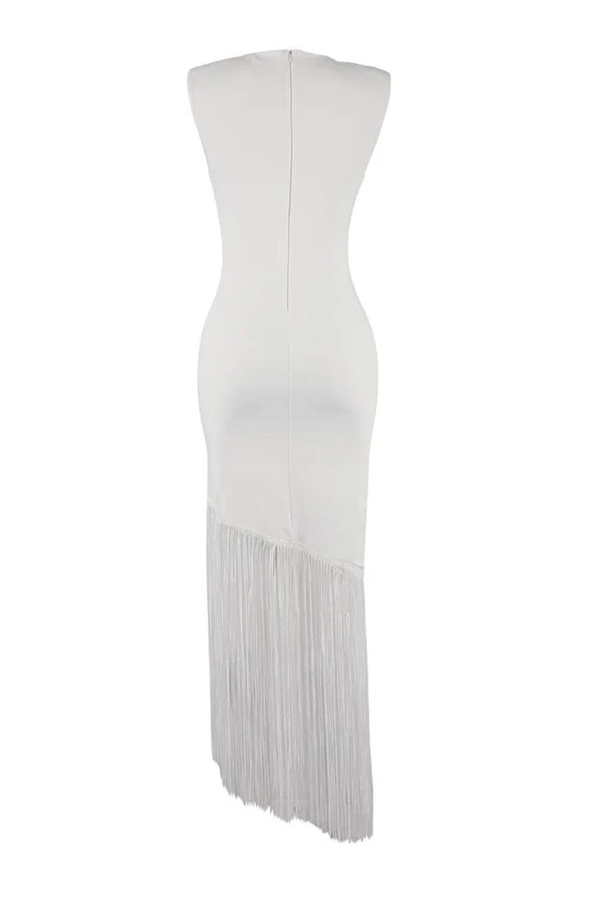 Tassel Detail Knitted Evening Dress