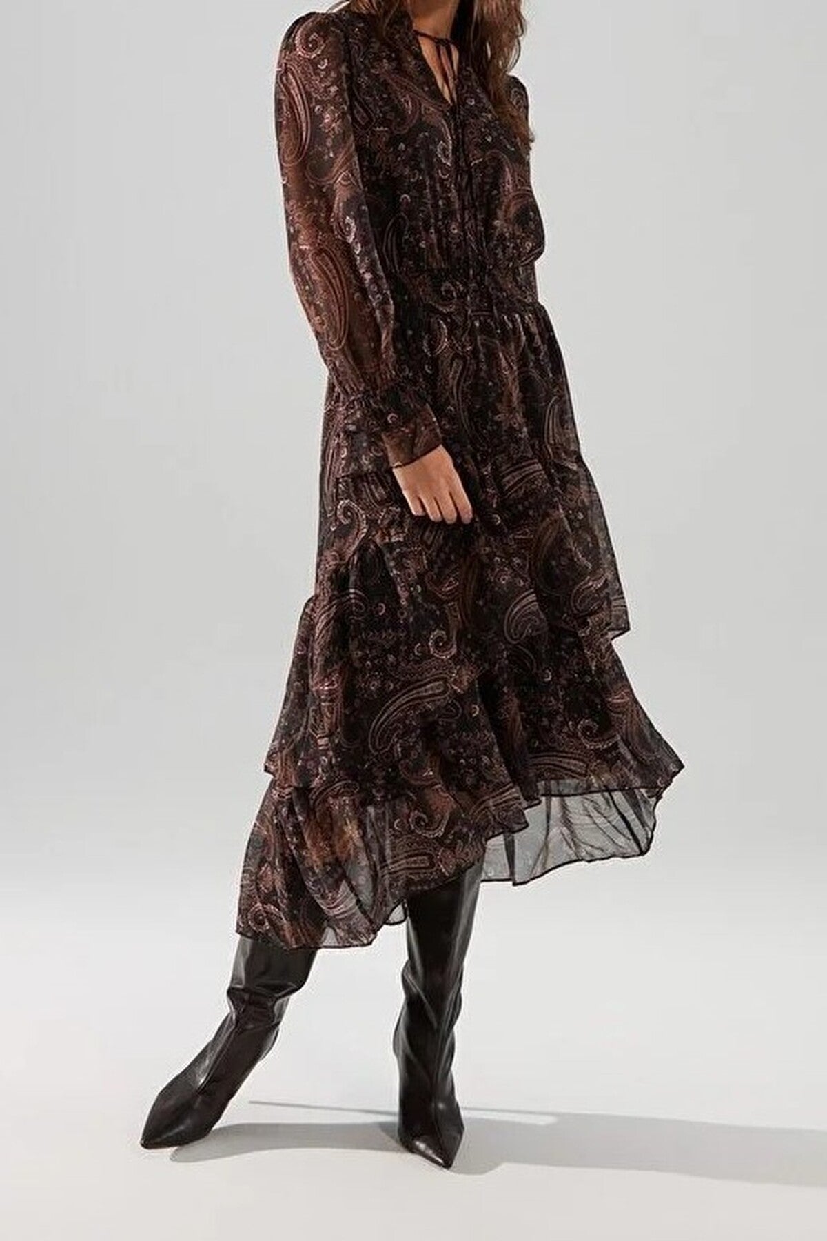 Halter Neck Chiffon Woven Dress
