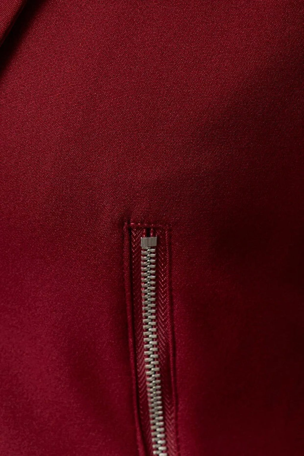 Zipper Detail Woven Blazer Jacket