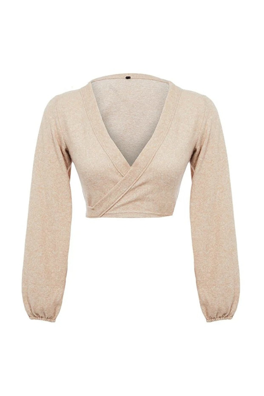 Soft Tie Detail Long Sleeve Knitted Blouse