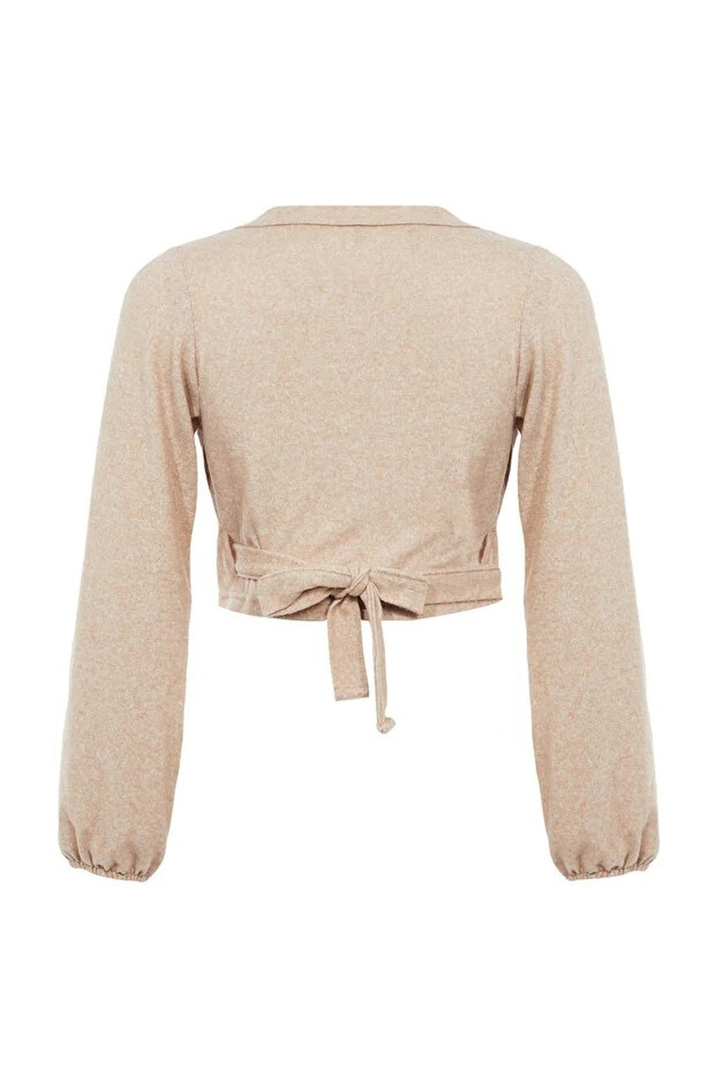 Soft Tie Detail Long Sleeve Knitted Blouse