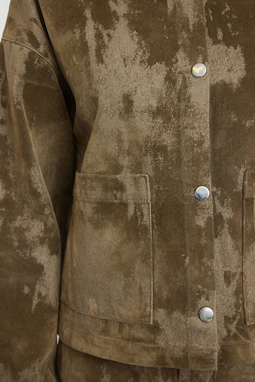 Suede-Look Denim Jacket