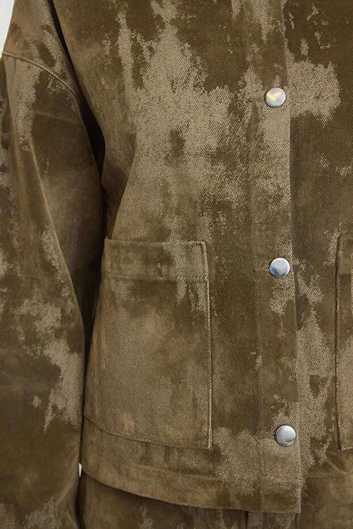 Suede-Look Denim Jacket