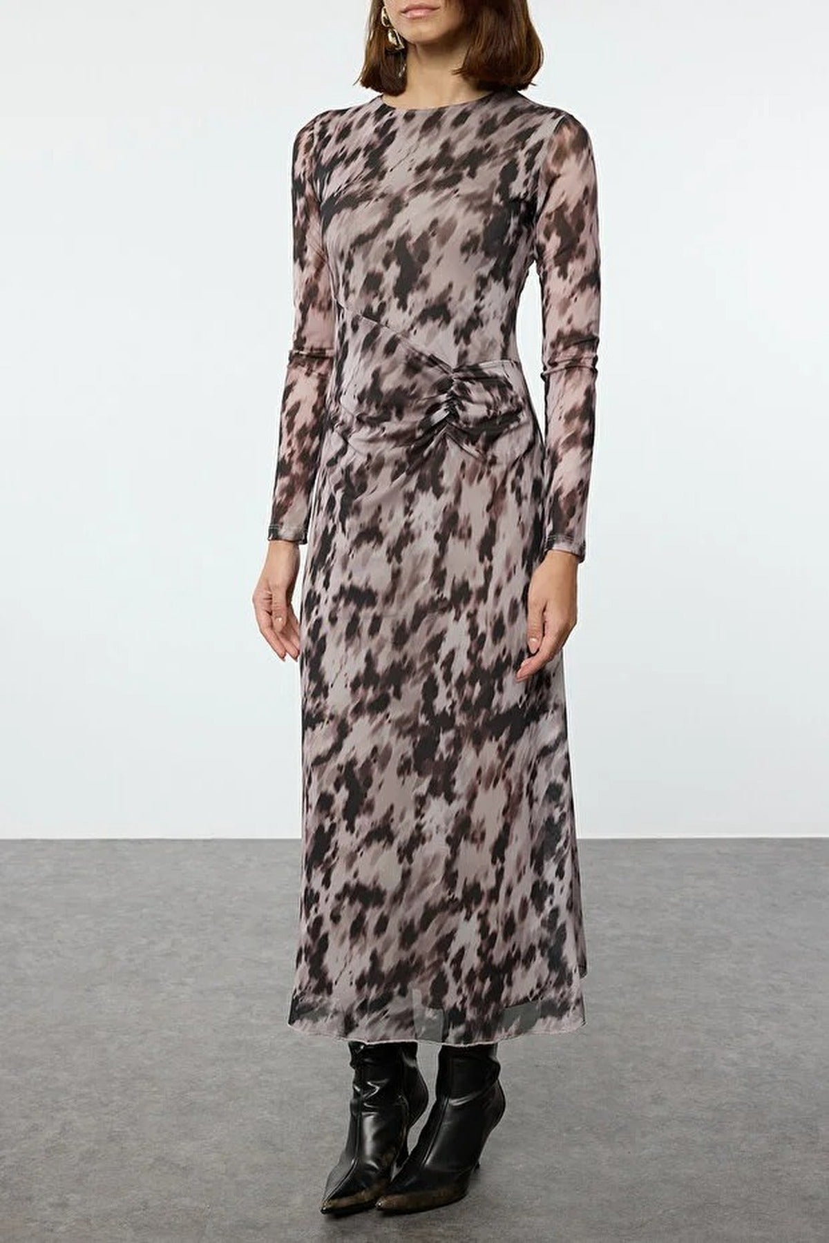 Draped Maxi Knit Dress
