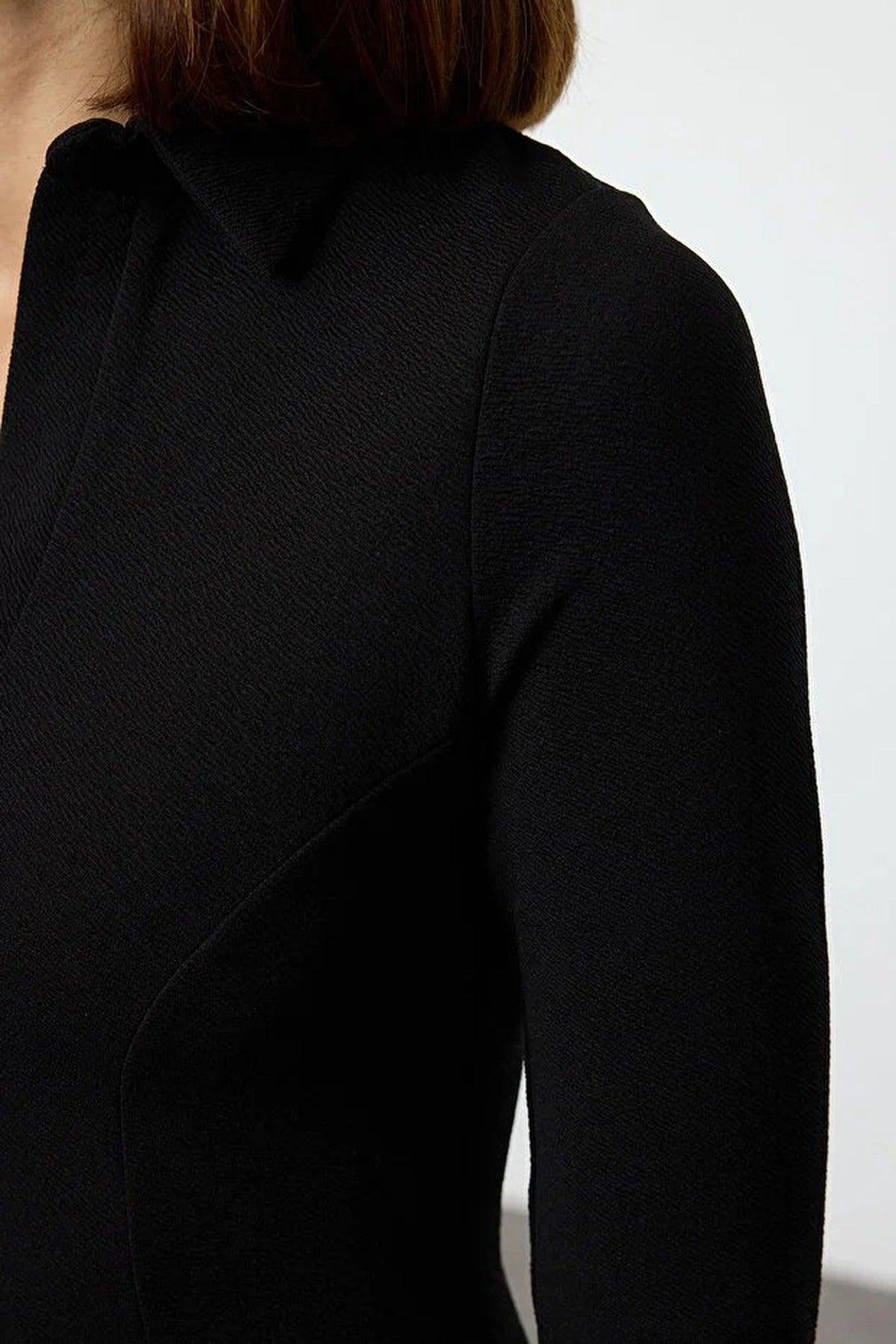 Polo Collar Skater Mini Knitted Dress