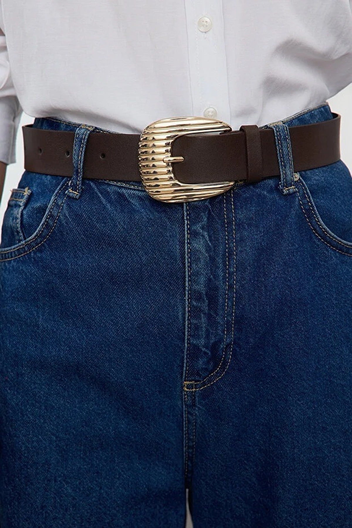 Double Pack Oval Buckle Women's Belt