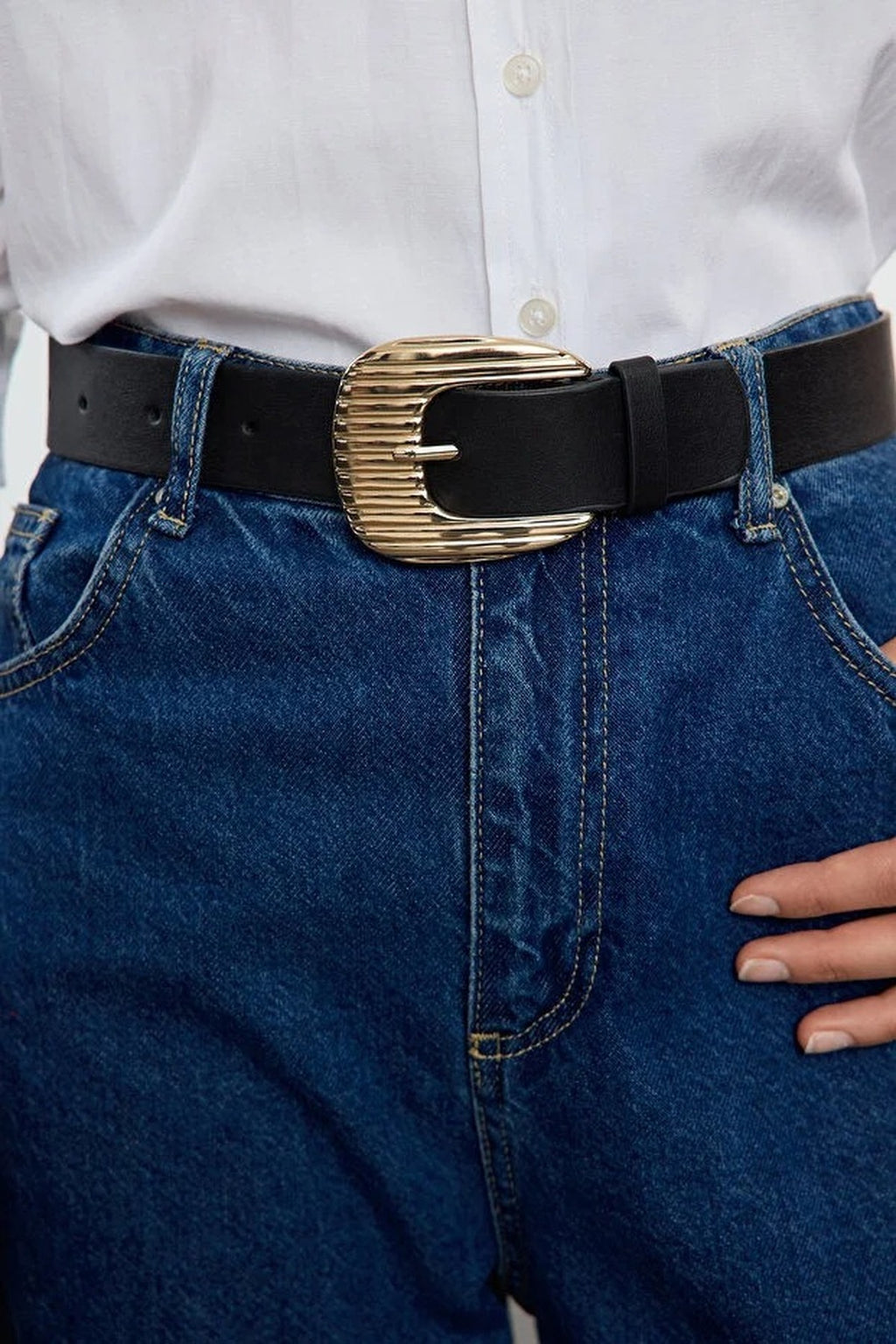 Double Pack Oval Buckle Women's Belt
