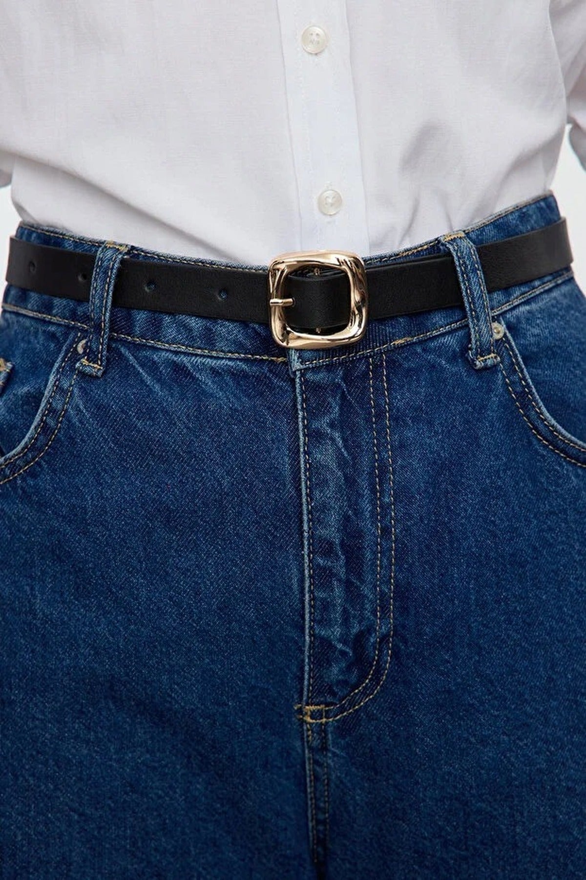 Double Pack Oval Buckle Women's Belt