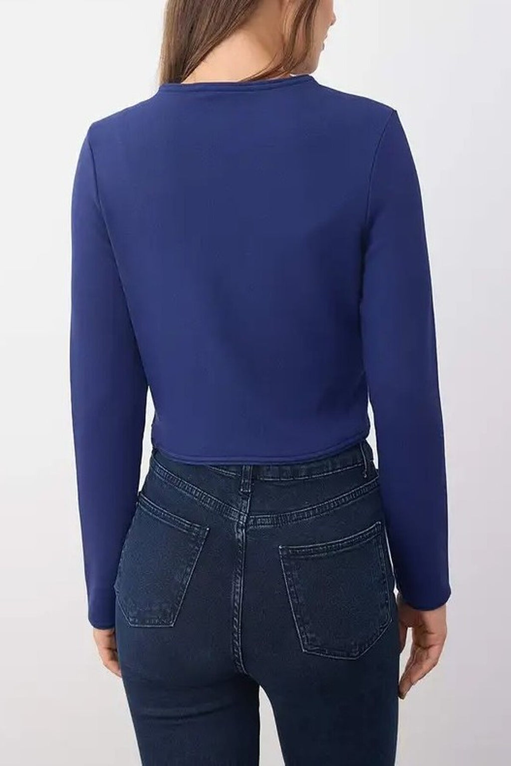 Knitted Jacket with Button and Pocket Details