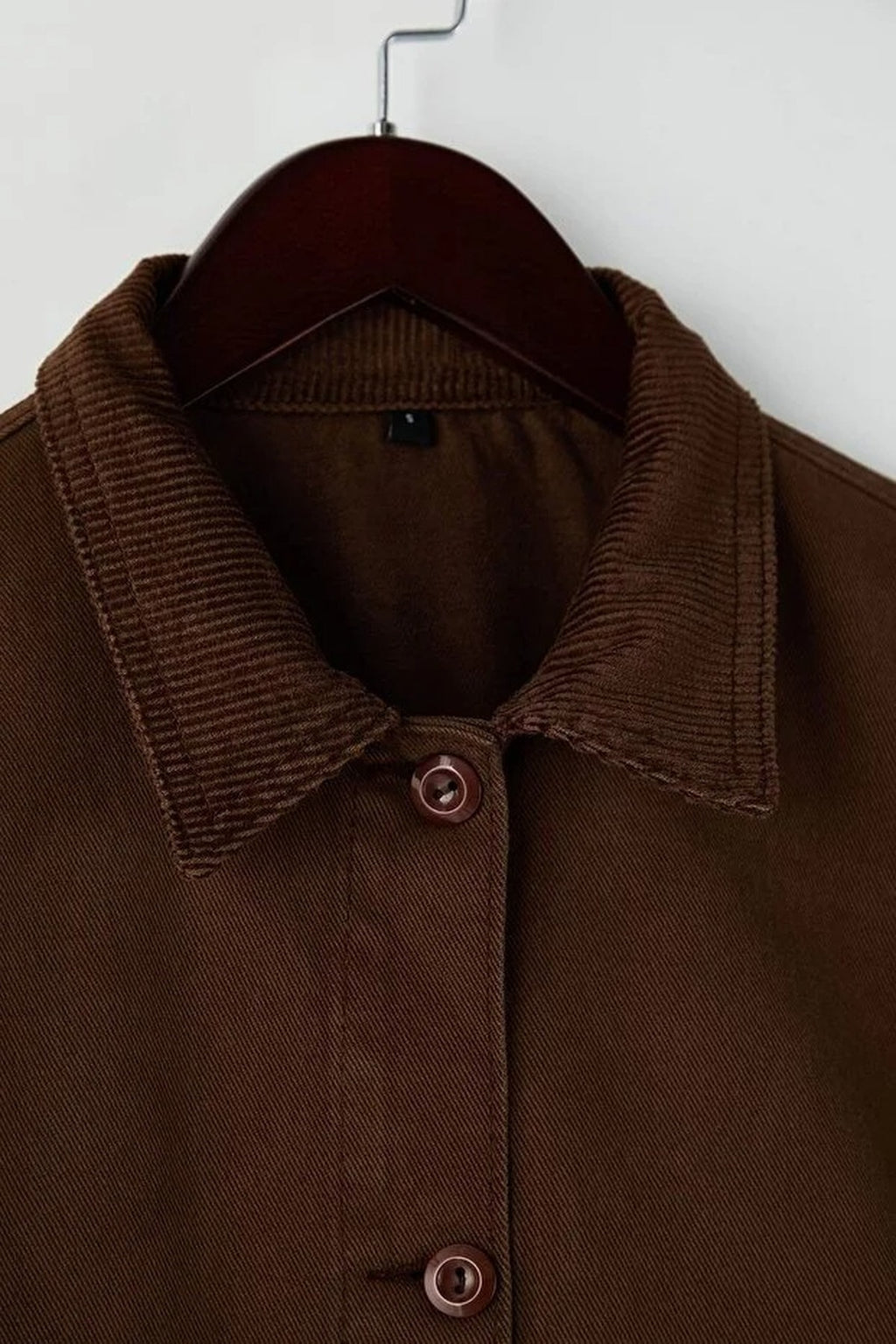 Denim Shirt Jacket with Collar Detail