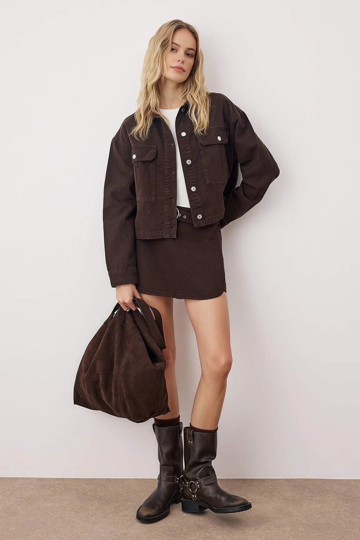 Regular Denim Jacket with Pocket Detail